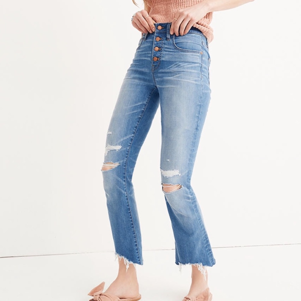 Madewell Cali Demi-Boot Jeans in Bronson Wash